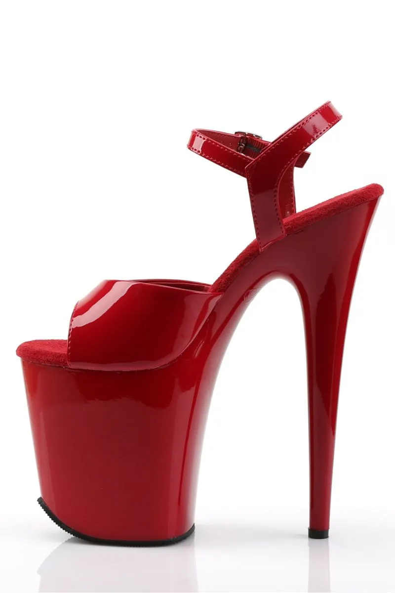 Pleaser USA Flamingo-809 8inch Pleasers - Patent Red