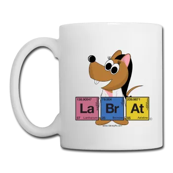 "Lab Rat Periodic Table" (brunette) - Mug