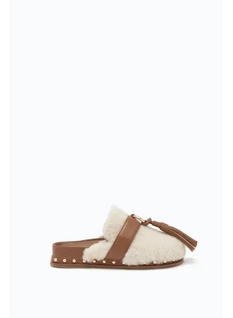 RUBY SHEARLING SLIDE IN CREAM