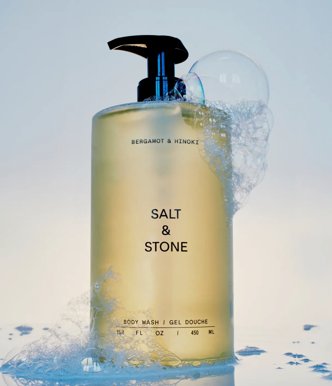 Salt & Stone :: Body Wash, Bergamot & Hinoki Gel 15.2oz.