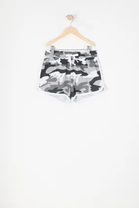 Short à taille coulissante avec camouflé ourlet arrondi pour fille