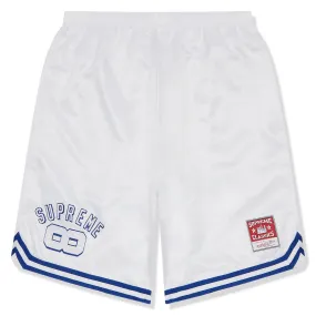 Supreme Mitchell & Ness Satin White Basketball Shorts