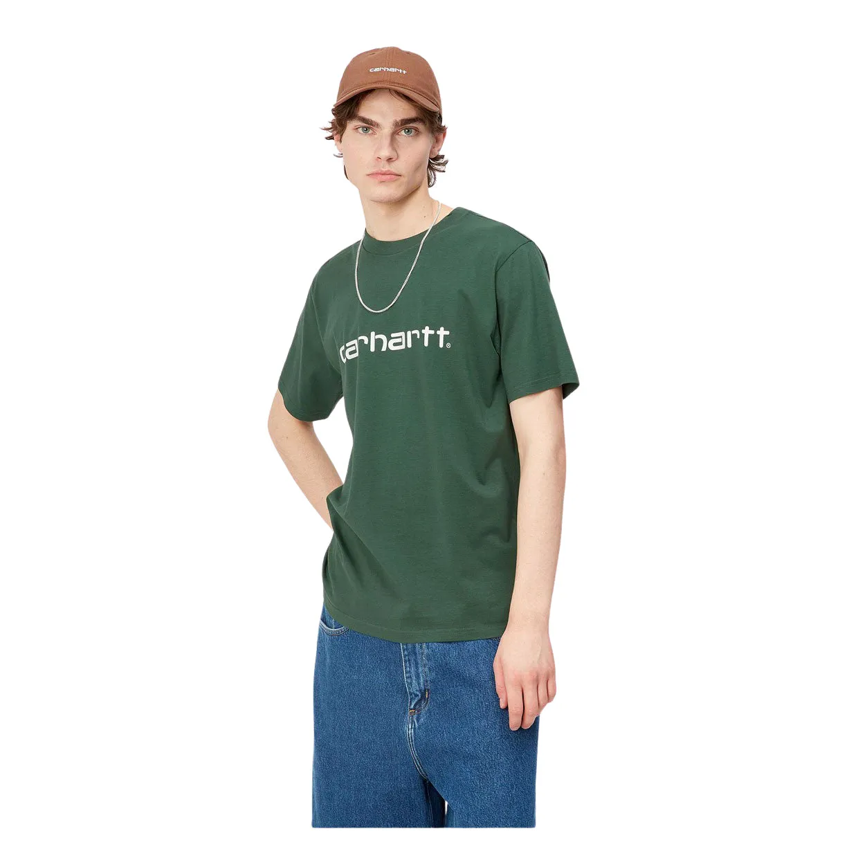 T-shirt Carhartt WIP S/S Script Verde