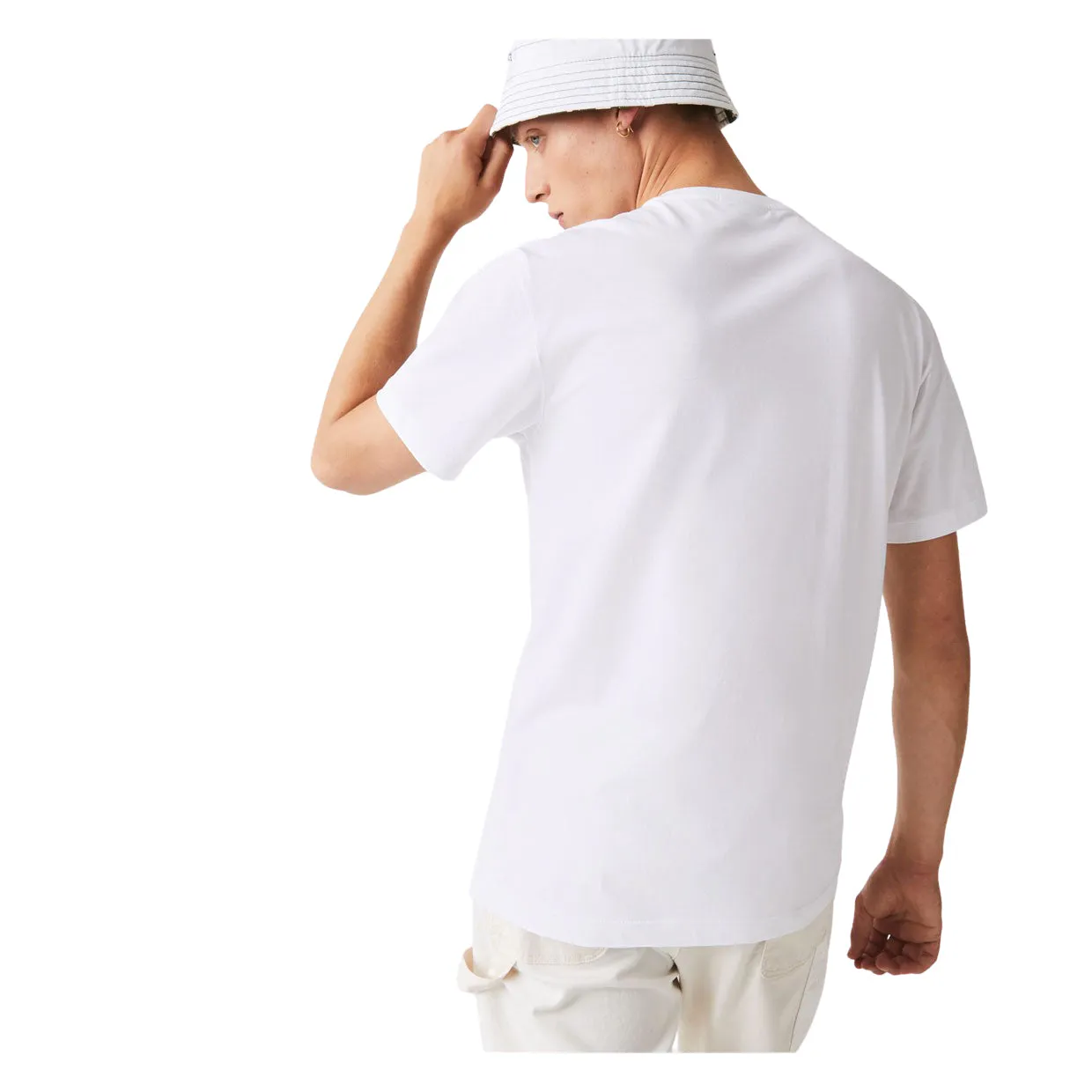 T-shirt Collo Serafino Cotone Pima Bianco