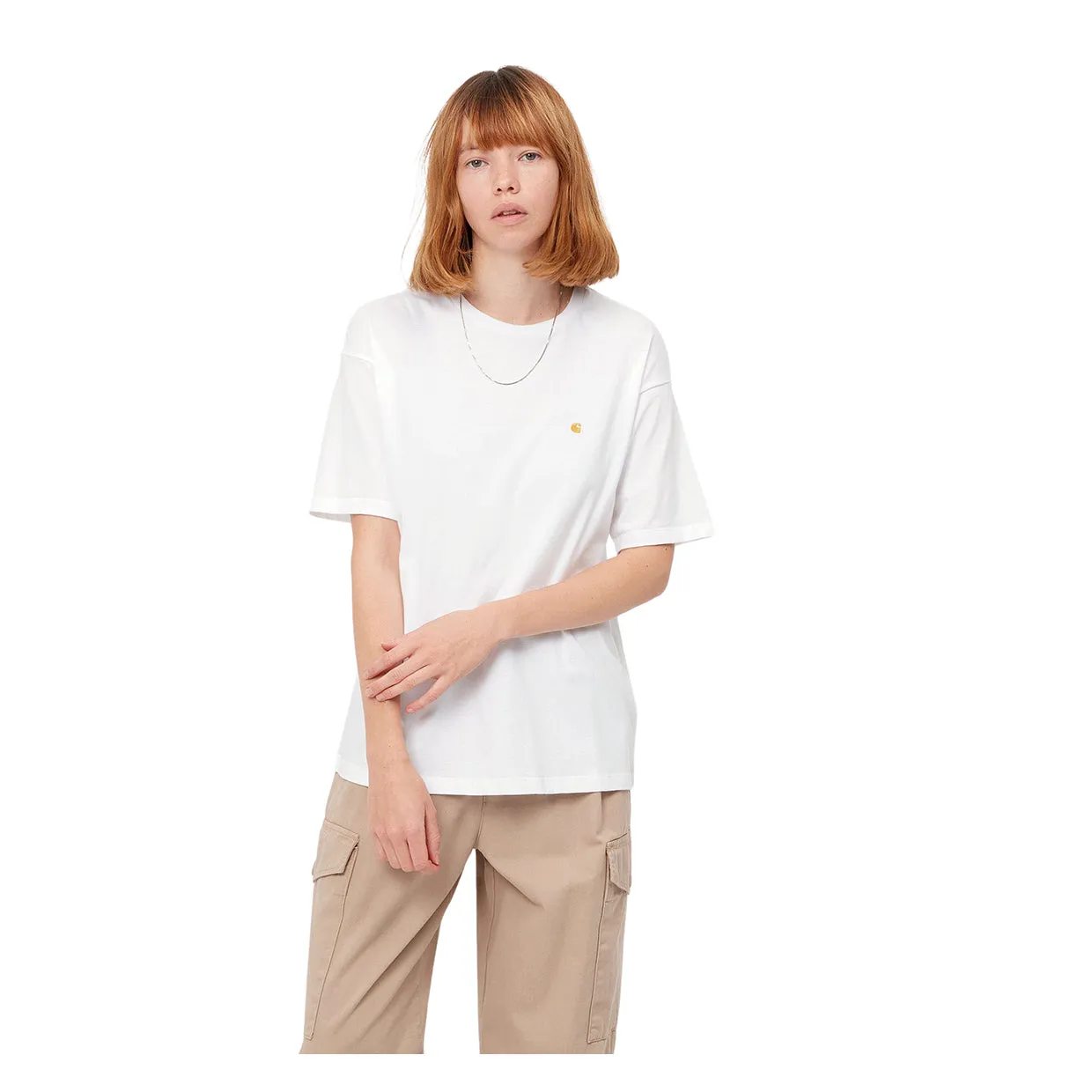 T-shirt Donna Carhartt WIP  W' S/S Chase Bianco