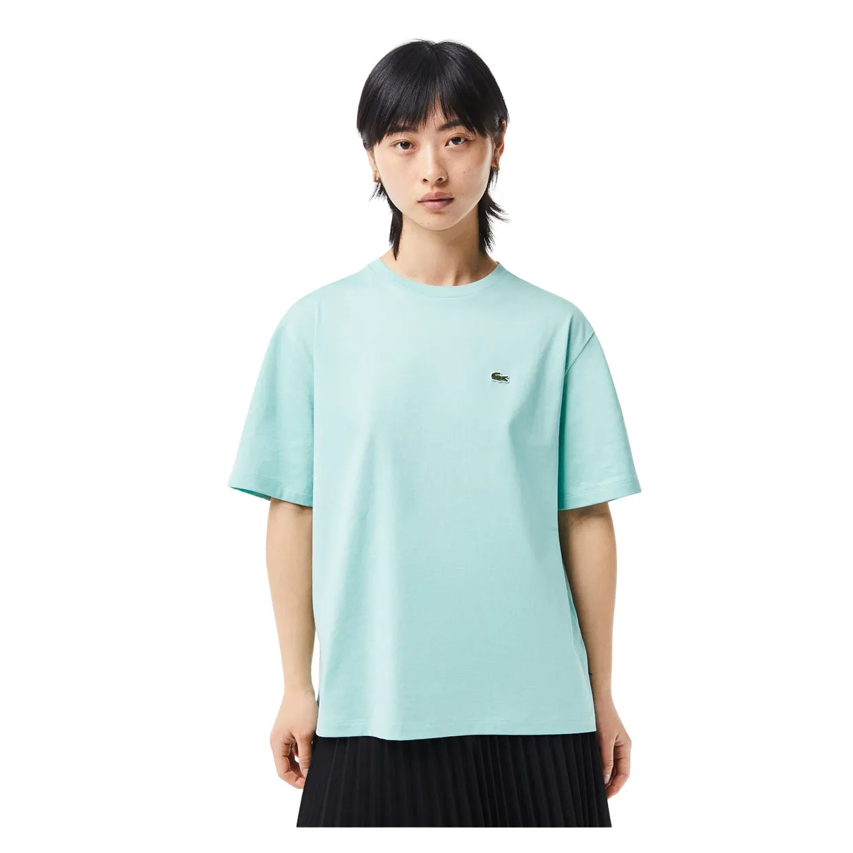 T-shirt Donna Lacoste Girocollo Verde Acqua