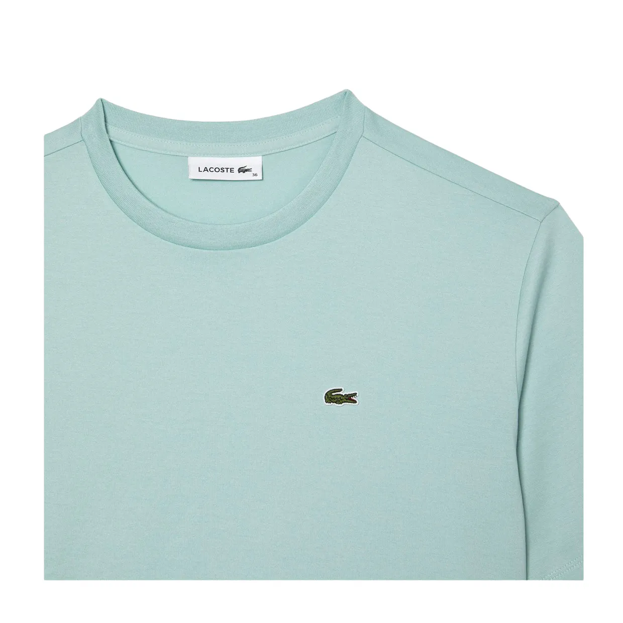 T-shirt Donna Lacoste Girocollo Verde Acqua