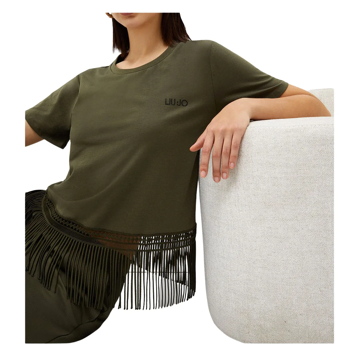 T-shirt Donna Liu-Jo Frange Verde