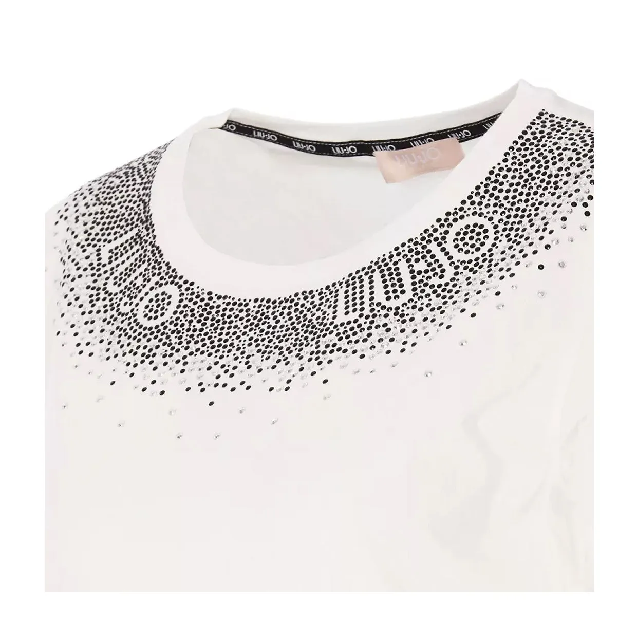 T-shirt Donna Liu-Jo Strass Bianco