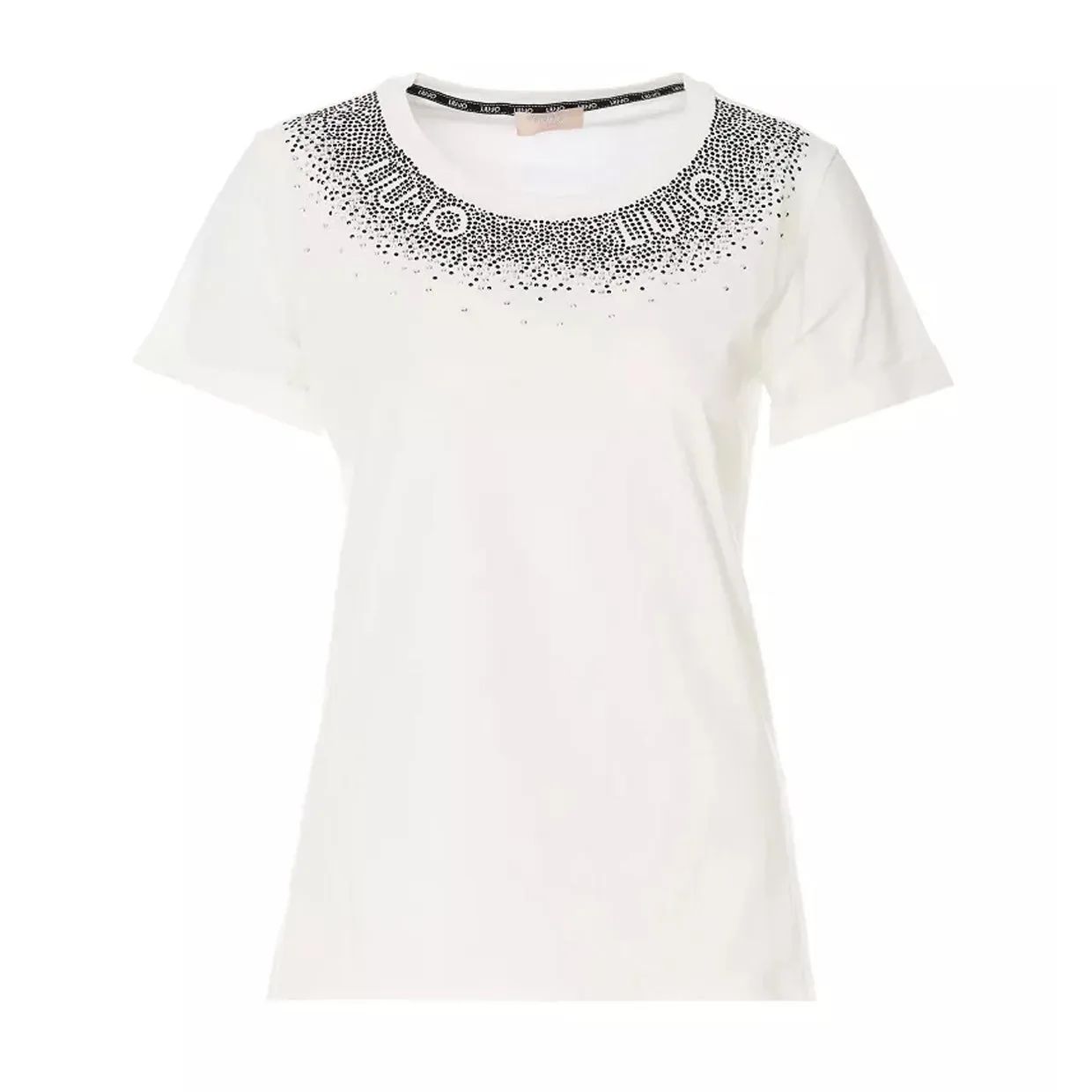 T-shirt Donna Liu-Jo Strass Bianco