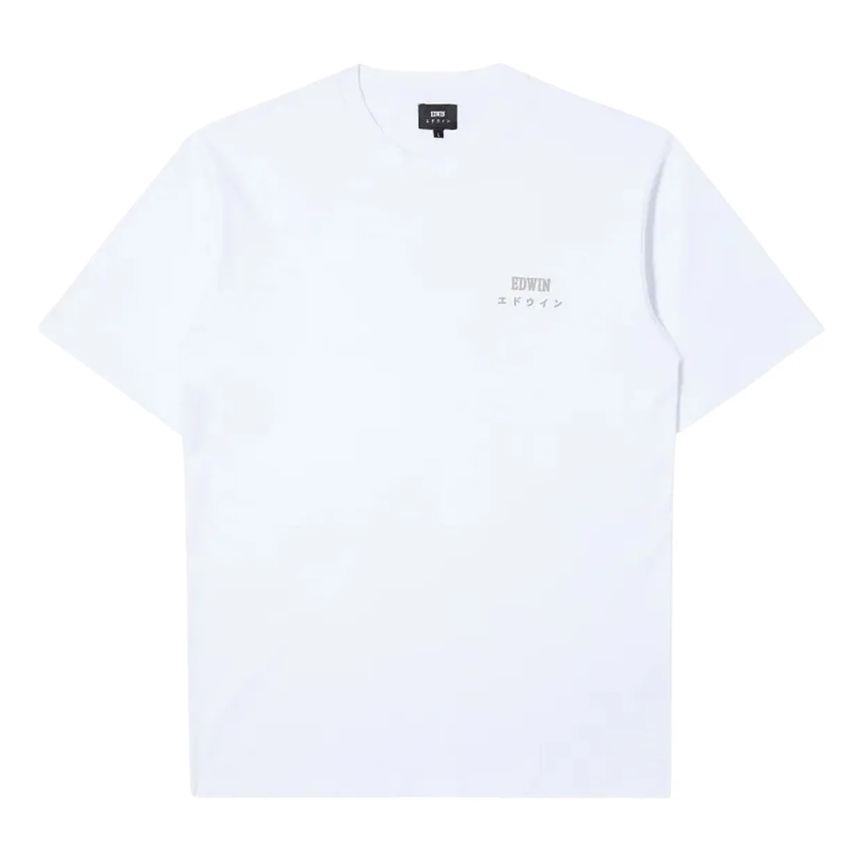 T-shirt Edwin Logo Bianco