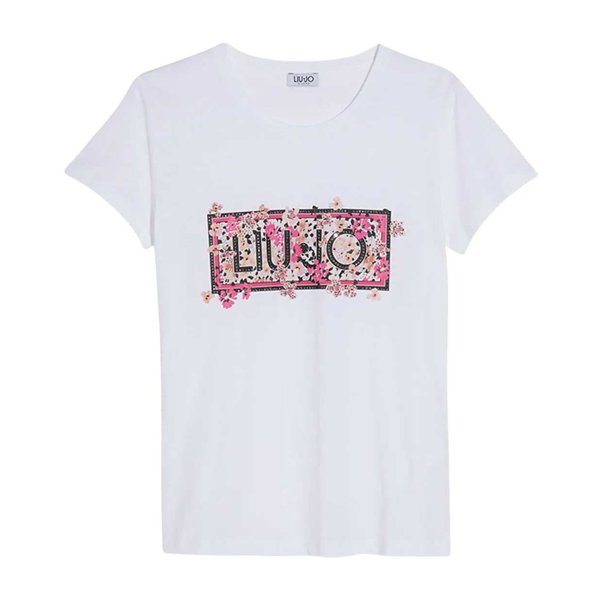 T-shirt Liu-Jo Ecosostenibile Floreale Bianco