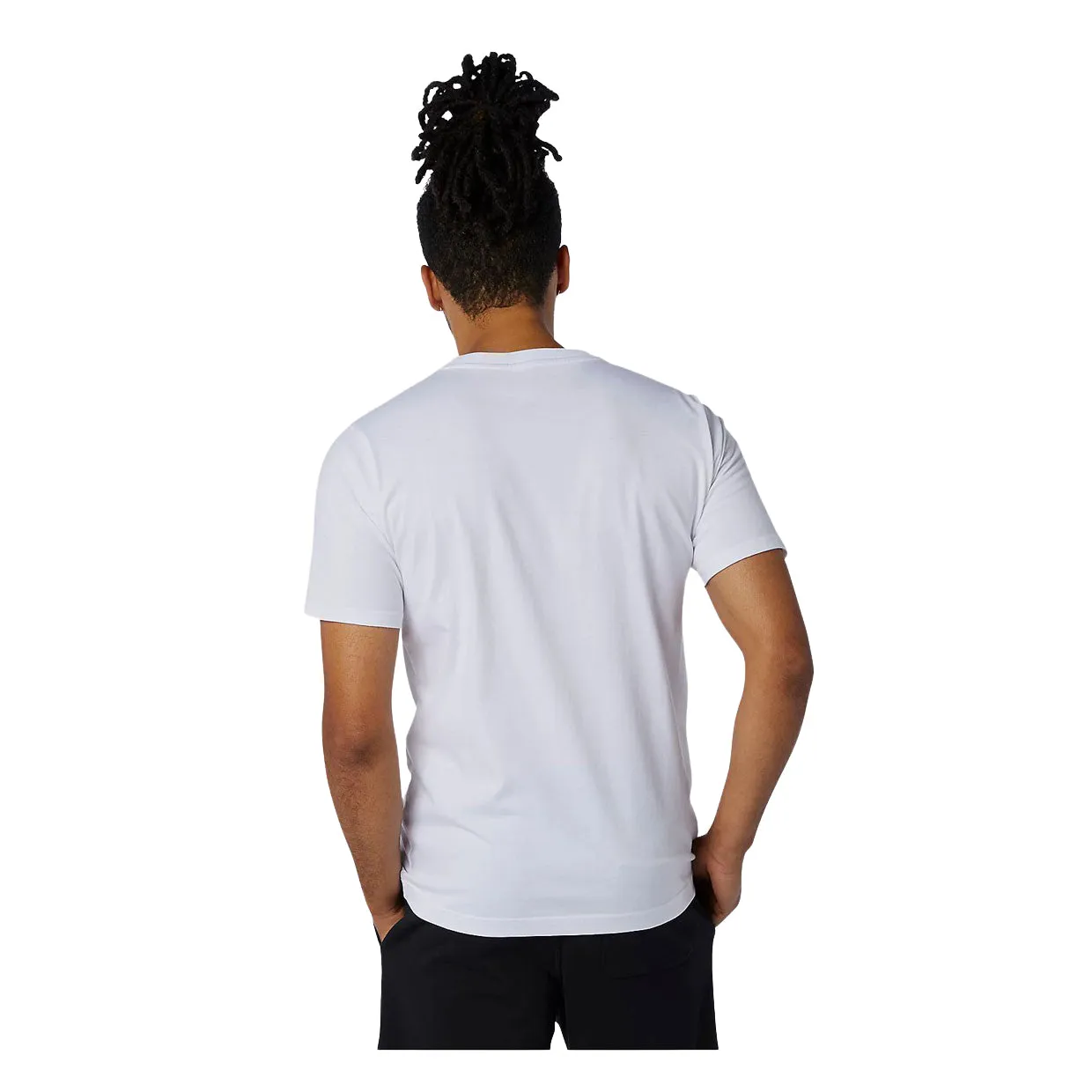 T-shirt New Balance Essential Stacked Logo Bianco