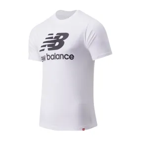 T-shirt New Balance Essential Stacked Logo Bianco