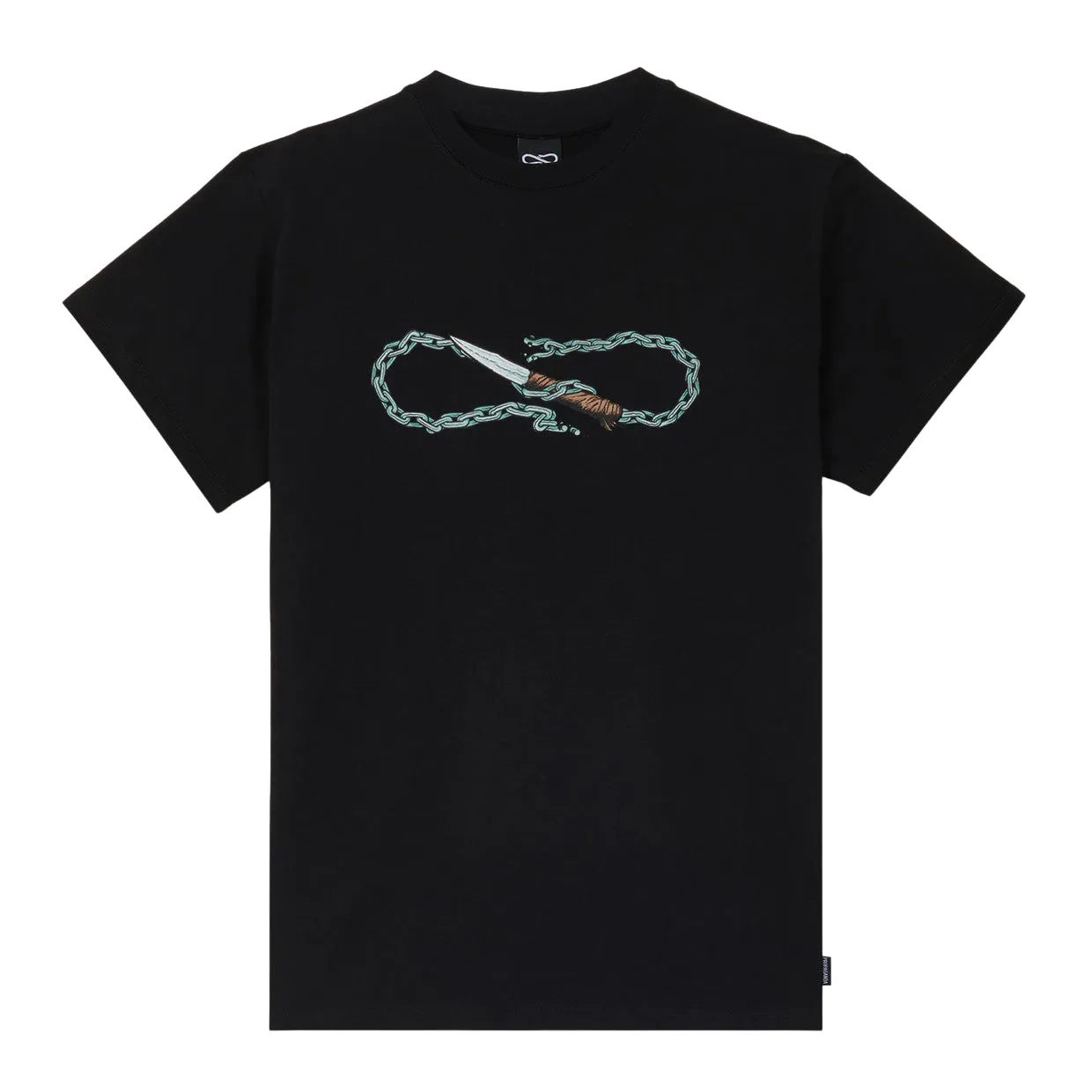 T-shirt Propaganda Logo Chain Nero