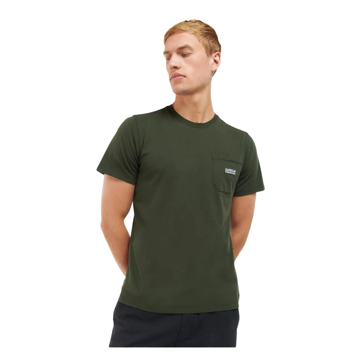 T-shirt Uomo Barbour International Radok Pocket Verde