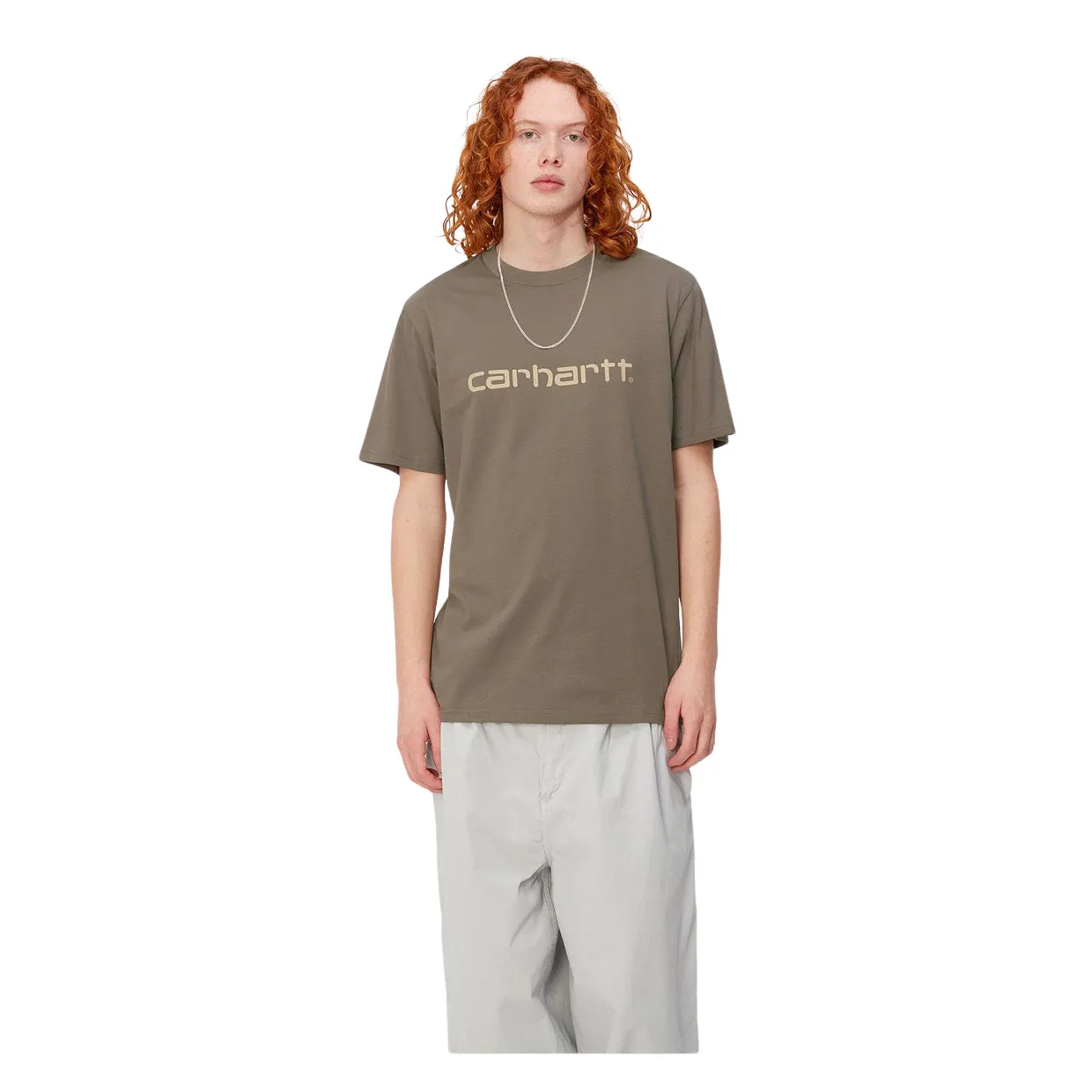 T-shirt Uomo Carhartt WIP S/S Script Marrone