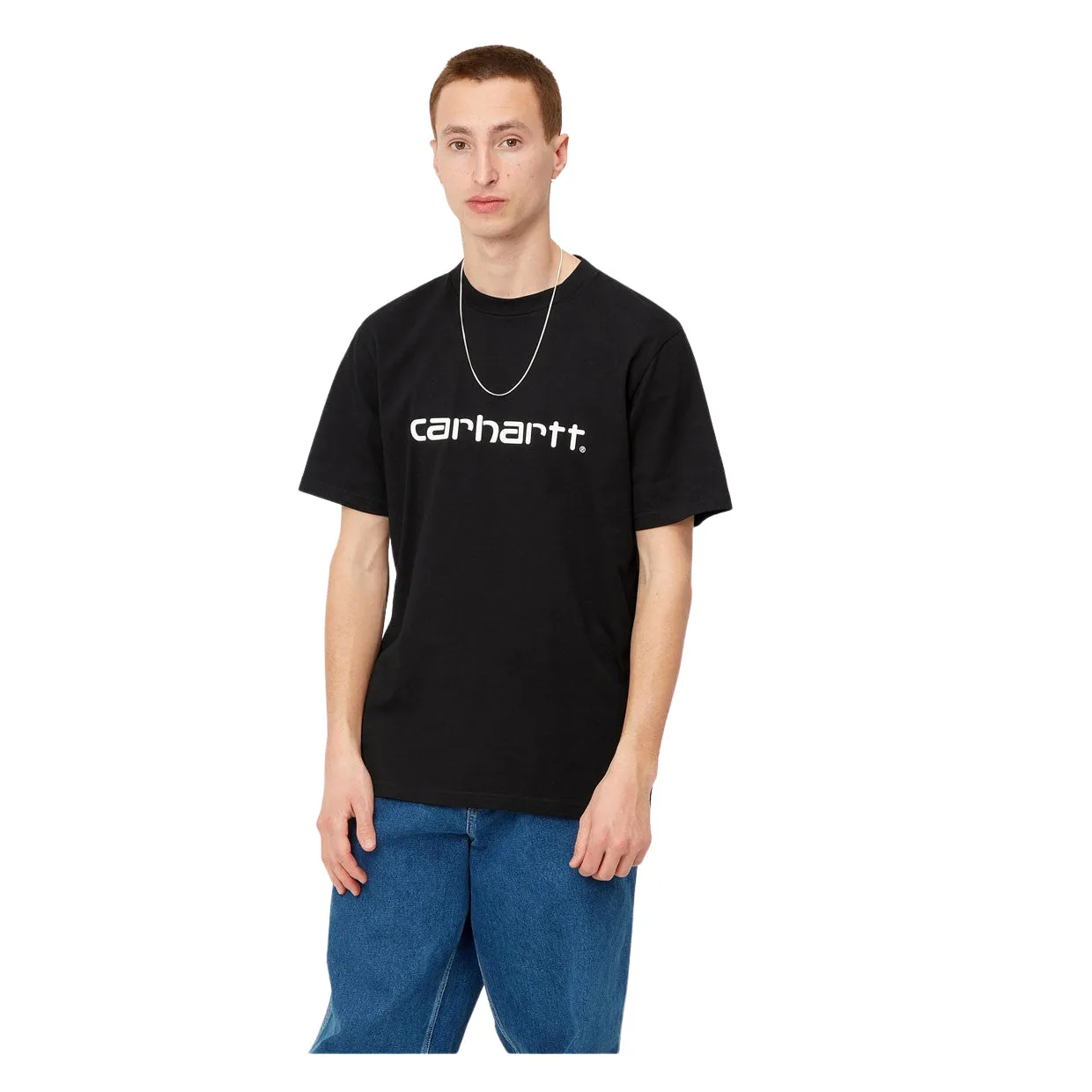 T-shirt Uomo Carhartt WIP S/S Script Nero