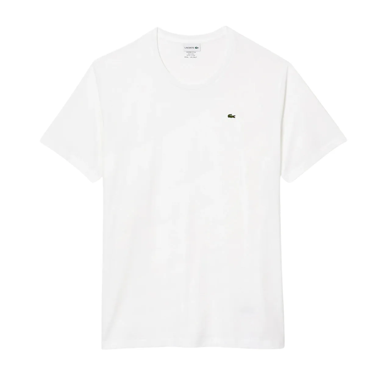 T-shirt Uomo Lacoste Girocollo Cotone Pima Bianco