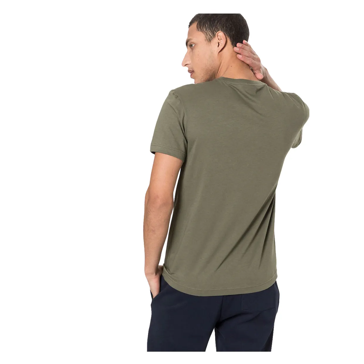 T-shirt Uomo Lacoste Girocollo Verde Militare