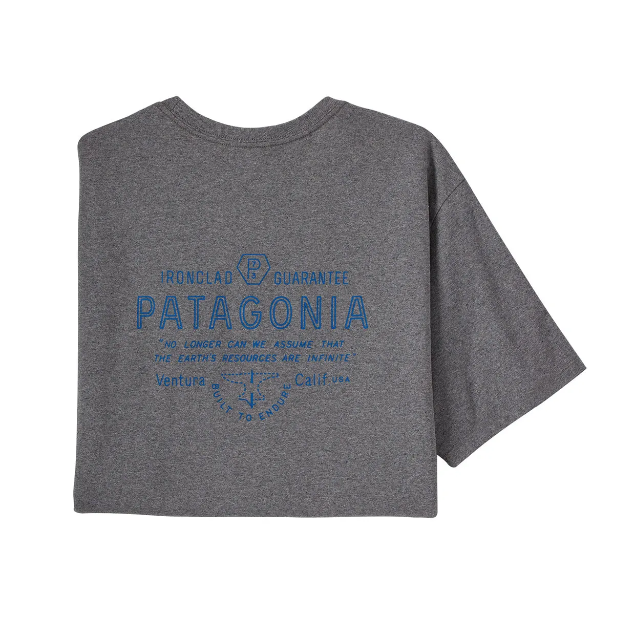 T-shirt Uomo Patagonia Forge Mark Responsibili-Tee Grigio