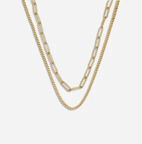 Tatum Layered Paperclip Necklace